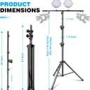 DJ Light Stand, T-Bar Tripod Stage s Portable and Adjustable 49-114 Inch Heavy Duty