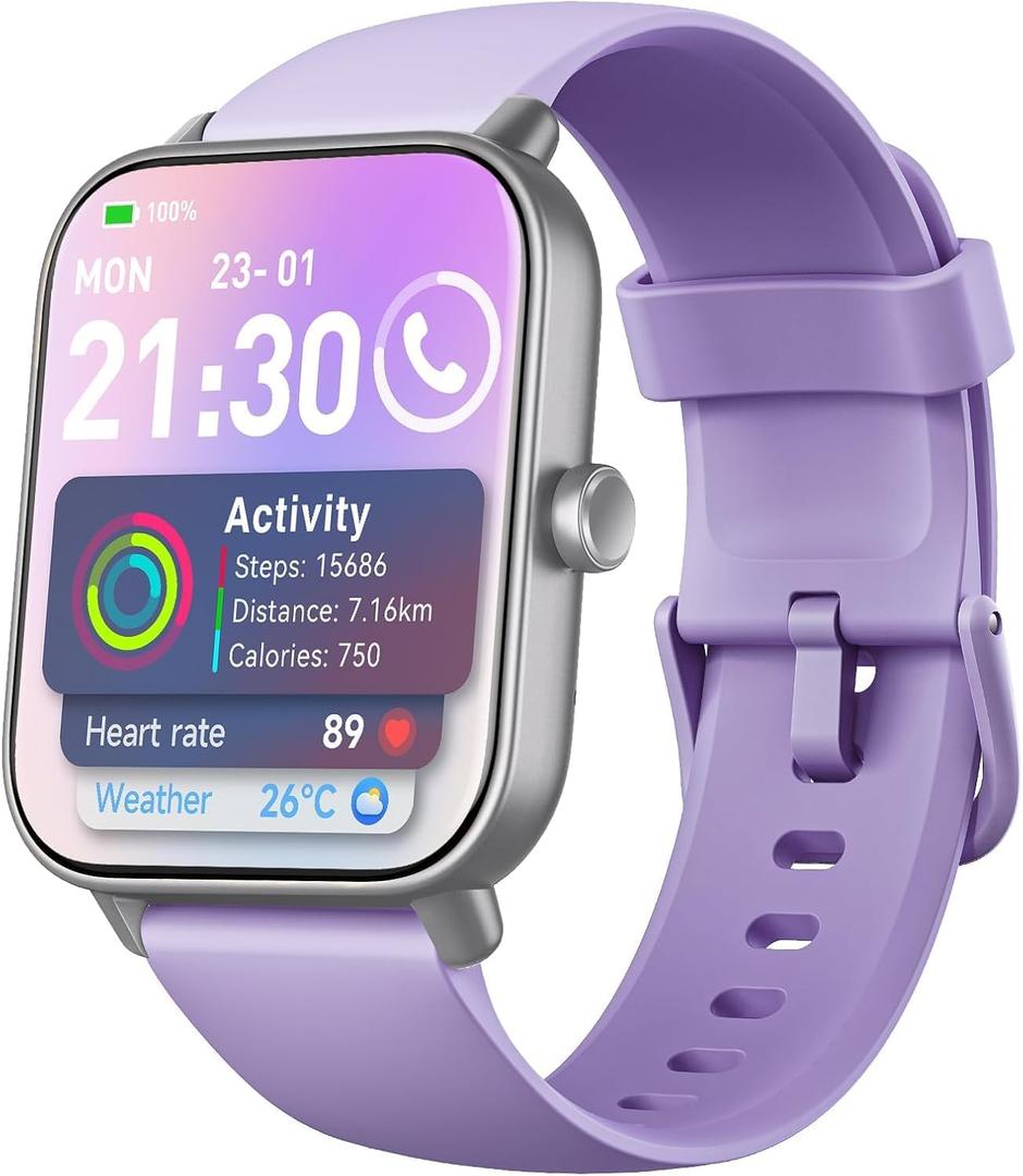 Smart Watches for Women, Alexa Built-in, Stable Bluetooth Call, Fitness Tracker with Heart Rate/SpO2/Stress/Sleep Monitor, 100 Sports, IP68 Waterproof Smartwatches for iOS Android