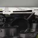 GreenPan Craft Steel 10-Piece Cookware Set with Bonus Pan Protectors, Silver