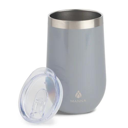 Manna 17 oz Stainless Steel Wine Tumbler Stemless Glasses with Lid, Double Wall Insulated Travel Mug Perfect