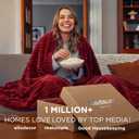 Bedsure GentleSoft Red Fleece Blanket for Couch - Cozy Soft Blankets for Women, Cute Small Throws for Girls, 108x90 Inches