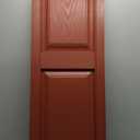 Ekena Millwork Lifetime Vinyl LP2S14X05900RD Standard Two Equal Panel Vinyls, Raised Panel Vinyl Shutters, w/Installation Shutter-Lok's & Matching Screws (Per Pair), 14 3/4"W x 59"H, Burgundy Red
