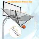 Upgrade Basketball Shot Trainer with Net Return Attachment, Heavy Duty Basketball Rebounder Ball Return for Basketball Hoop fit 18" Basketball Rim for Outdoor Indoor