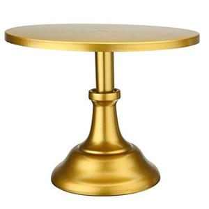 HBlife 1 Cake Stand, Gold Cake Stand Set Disc Diameter 8" 10" 12", Perfect Dessert Table Display Set, Cupcake&Cake Stands for Party, Wedding, Birthday, Baby Shower, Anniversary (Metal)
