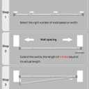 Tension Curtain Rod by EZFurni, 42-123 Inches, Heavy Duty Tension Rods for Windows, Adjustable Spring Loaded Curtain Rods No Drilling, Renter Friendly, Hold Up Blackout Curtains and Non Slip, White