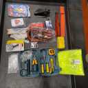 Car Emergency Roadside Tool Kit with Jumper Cable Shovel,Auto Truck Vehicle Assistant Safety Kit Bag for Men Women with First Aid Kit, Winter Basic Automobile Road Side Kit