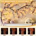 FNHMSL Cherry Enchanted Willow Vine Lights 7.55FT 144LED Pink Cherry Blossom Tree Branch Lights for Wall, Remote Timer,8 Light Model,Bedroom Wall Doors Wedding, Christmas, USB Battery Box