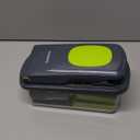 Ourokhome Onion Chopper Dicer with Container, Manual Food Cutter with Handheld Veggie Spiral, Hand Vegetable Mandolin slicer for Potato, Tomato, Carrot, Essential Kitchen Gadget (6 in 1, Gray) (Green)