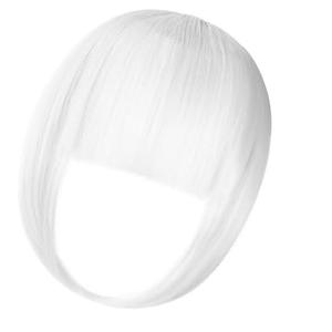 Clip in Bangs, Synthetic French Bangs Hair Clip, Fake Bangs Fringe with Temples Hairpieces 344