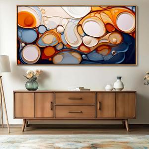 Abstract Wall Art - Colorful Canvas Wall Pictures, Framed for Living Room Decor - Modern Large Wall Art - Above Bed Wall Decor for Dedroom -Oil Painting Wall Art, 40"L x 20"W