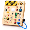 Grarain Busy Board for Toddlers - Montessori Educational Toy for 1-3 Year Old Boys & Girls | Travel-Friendly Sensory Learning Activity | Ideal for Kids with Autism(Clocks Busy Board)