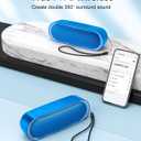 LENRUE Bluetooth Speakers, Waterproof Portable Speakers with TWS, 24 Playtime, Stereo Sound, Wireless for Home Shower Pool Beach Outdoor (Blue)
