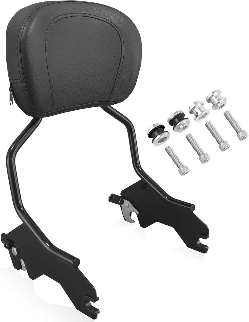 YHMOTO Detachable Sissy Bar Upright Passenger Backrest With Docking Hardware Kit Fit For Harley Low Rider FXLR Sport Glide FLSB S FXL S FXLTS ST FXLRST EL DIABLO FXRST 2018-2025 (Black)