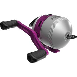 Zebco 33 Spincast Fishing Reel, Size 30 Reel, Changeable Right- or Left-Hand Retrieve, Built-in Bite Alert, Durable All-Metal Gears, Pre-Spooled with 10-Pound Zebco Cajun Fishing Line, Silver/ Pink