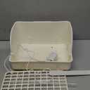 Automatic Parakeet Bird Bath with Pump, Large Bird Shower Fountain Indoor Bathtub with Running Water, Parrot Bath Tub Faucet for Pet Birds, African Grey, Cockatiel, Conure, Budgie, Lovebird (Square - White)