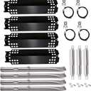 Yiming Grill Replacement Parts for Charbroil 463436215, 463436214, 463439915, 463436213, 463439914 Grill Models. Grill Burner Tubes, Heat Plate Shields, Carryover Tubes, and Grill Igniter Kit. (Sliver+Black+White)