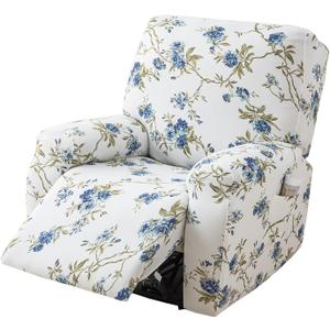 CRFATOP Recliner Slipcovers with Arms 4 Pieces Lazyboy Recliner Chair Cover Non Slip Recliner Slip Covers for Recliner Chair with Storage Pockets Furniture Protector for Living Room