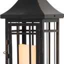 DECORKEY LED Candle Lantern Decorative Indoor & Outdoor, 14.5" Vintage Hanging Lanterns with LED Candles, Large Outdoor Lanterns for Patio Front Porch Home Christmas, Spring Decorations