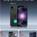 ESR for iPhone 17e/iPhone 16e Case, Compatible with MagSafe, Shockproof Military-Grade Protection, Scratch-Resistant Back, Magnetic Phone Case for iPhone 17e/16e, Classic Hybrid Case, Clear Black