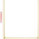 Gold Wedding Arch Backdrop Stand, 6.6FT*5FT Square Balloon and Flower Metal Aluminum Frame for Ceremony, Anniversary, Party, Baby Shower Photo Booth Decoration.