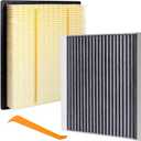 Engine & Cabin Air Filter Combo Compatible with Ford F150 2015-2025 2.7L/3.0L/3.3L/3.5L/5.0L, Expedition, Lincoln Navigator, Lobo Replaces FA1883 FL3Z19N619A FP79