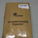 FENTEC 24 Large Pockets Over Door Shoe Organizer, Mesh Hanging Shoe Organizer for Closet Mesh Closet Holder, Back of Door Organizer for Cruise Ships, Rack for Wall, Black, 1 Pack