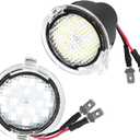 LED Side Mirror Puddle Lights Fit For Ford F150 Explorer Edge Expedition Flex Taurus 6000K Mirror Lamps Replacement For Mercury Sable Montego Lincoln Signal Lamp Indicator Accessories 2 PCS White