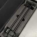 YUMORE 12" Over the Cabinet Towel Bar, 2 Pack Matte Black Stainless Steel Kitchen Door Towel Holder, Anti-Slip & No Drill