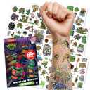 Teenage Mutant Ninja Turtles Temporary Tattoos for Kids 200 pack - TMNT tattoos. Made in the USA w Certified Safe Ink. Kids Birthday Party Supplies & Party Favors.
