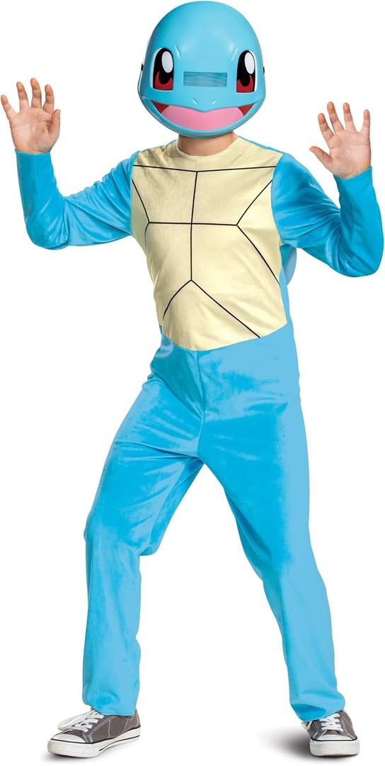 Pokemon Kids Squirtle Costume, Children's Classic Character Outfit (Medium (7-8)