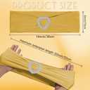 100PCS Spandex Stretch Gold Chair Sashes Bows Universal Elastic Chair Cover Bands Ties with Buckle Slider for Wedding Party Birthday Reception Event Banquet Decoration(Gold)