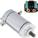 waltyotur Starter with Relay Solenoid Replacement for Suzuki VL1500 VL1500B Intruder 1500 1998-2004