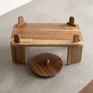 Acacia Beverage Dispenser Stand, Wood Base for Easy Pouring, Fits BDG1000, BDG2000, BDG3000, 10090 and 10699, 10" x 5.75", Natural Finish