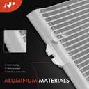 A-Premium Air Conditioning Condenser Compatible with Mack | for Mack CXU 2008-2010, CX 1998-1999 AC Condenser, Replace# AD17020801, Parallel Flow Aluminum Core, Stable Cooling & OE Fit