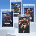 Lzerking 52ct Magnetic Card Holder 35PT One Touch Card Holder for Trading Cards Card Protectors Hard Plastic Card Cases for Sports Baseball Football Games Cards