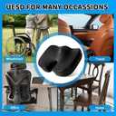 Luxury Seat Cushion, 4 Inch Extra Thick Memory Foam for Pressure Relief, Sciatica, Tailbone Pain & Back Pain Relief, Multi-Use for Bleachers, Car, Gaming, Office Chair (Black)