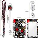 ID Badge Holder with Lanyard Retractable Badge Reel Cute Funny ID Card Holder Cartoon Mouse Themed Gift Lanyards for ID Badges Vertical ID Protector Badge Clip for Nurses Doctors Teachers Businessman