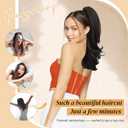Flufymooz Ponytail Extension for Women, 20 Inch Drawstring Ponytail Hair Extension for Women, Soft Natural Looking Synthetic Pony Tails Hairpiece(Dark Chocolate Brown)