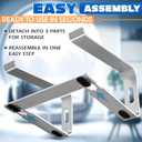 Portable Laptop Stand for Desk  Ergonomic, Sturdy Aluminium Laptop Riser for Desk with Anti-Slip Bottom, Compatible for 10-15.6 Notebook - Improved Cooling, Comfort, Productivity, and Posture