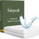 Waterproof Mattress Protector, Soft Breathable Noiseless Mattress Cover, Premium Fitted Sheet Style Against Spill, Deep Pocket Fitting Up to 15", White, Full Size