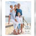 Icona Bay 8x10 Silver Picture Frame w/Mat, Modern Professional Frame, Noble Collection