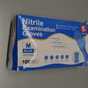 Schneider Nitrile Exam Gloves, Extended 12 Inches Cuff, Medium, 4 mil, 100-ct Box, Gloves Disposable Latex Free, Powder Free for Medical, Food Prep, Cleaning, Cooking, Blue (Blue, M)