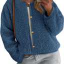 PRETTYGARDEN Women's 2025 Fall Fashion Clothes Trendy Fleece Sherpa Cropped Jackets Buttons Warm Casual Winter Faux Fur Coats (L)