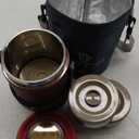 67oz Thermo for Hot Food,3-Layer Sealed Stackable Food Thermo,with Lunch Bag Soup Thermo, Suitable for Daily Office Meals, School Lunches, and Outdoor Meals (67 oz Red)