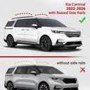 HEKA Roof Rack Cross Bars Fit for KIA Carnival 2022 2023 2024 2025 2026 with Raised Side Rails, Luggage Crossbars Cargo Bag Carrier Aluminum Rooftop Set Canoe Rooftop Black