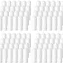 MTLEE Set of 40 White Pillar Candles 2x4 Inch Dripless Unscented Candle Bulk Large Clean Burning Smokeless Dinner Candles Long Burning Decorative Candles for Home Wedding Party Spa Bath