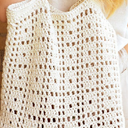 hatisan Crochet Bags for Women - Large Tote Aesthetic Handbag Shoulder Hippie Knit Bag