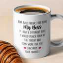 zcyhtqp, Dear Boss, Funny Office Ceramic Coffee Mug, Boss Appreciation Gift for Retirment, Unique Employee Appreciation Gift