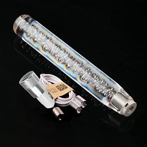 Geevorks LED Shift Knob, 30cm Crystal Transparent Bubble Gear Shifter Multicolor Gradient- Universal Shifter Knobs Automotive Interior Accessories