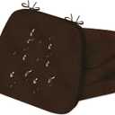 17'' x 16'' x 2.5"Thick Chair Cushions for Dining Chairs, 4 Pack WaterProof Easy Clean Kitchen Chair Pads with Ties and Non-Slip Backing - 30D High Elastic Foam Soft Kitchen Chair Cushions (Brown)